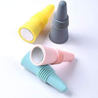 Bouchons de bouteille de vin en silicone avec poignée, bouchons réutilisables pour conserver le vin et le champagne frais
