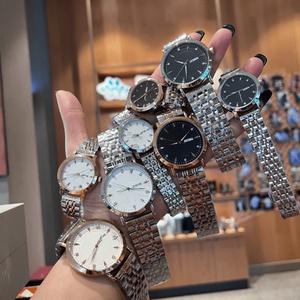 Reloj de Cuarzo Clásico con Esfera Redonda para Hombre y Mujer, con Correa de Acero Inoxidable, para Uso Diario y de Negocios, Longinesing - Product Image 1