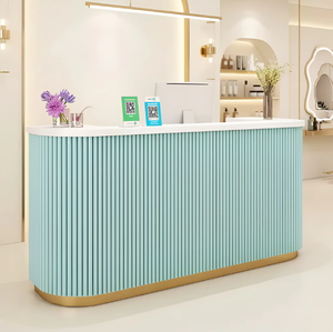 Juego de Muebles de Salón de Lujo en Cian Menta y Dorado 2026, Solución Integral de Suministro para Salones de Belleza, Spa, Barbería y Uñas Modernos - Product Image 2