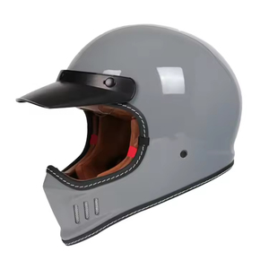 Tùy Chỉnh Retro Cổ Điển Động Cơ Mũ Bảo Hiểm Xe Máy Mũ Bảo Hiểm Xl Kích Thước Sợi Thủy Tinh Bọt Lót PC An Toàn Mũ Bảo Hiểm Cho Nam Giới Phụ Nữ - Product Image 4