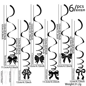 DAMAI Valentine's Day Party <b>Decorations</b> Bowknot Spiral Hanging Ornaments <b>Wedding</b> <b>Ceiling</b> Decor for Romantic Venue Layout - Product Image 6