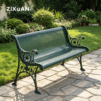 Banc de jardin extérieur personnalisé de bonne qualité, mobilier moderne avec structure métallique, banc de rue à lattes, chaise de parc