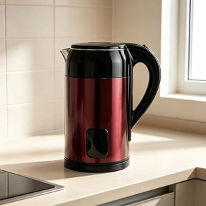 <span class=keywords><strong>Bollitore</strong></span> Elettrico Isolato in Acciaio Inossidabile Rosso Giuggiolo da 1500W Personalizzato <span class=keywords><strong>per</strong></span> Uso Domestico, Hotel <span class=keywords><strong>e</strong></span> Camper - Vendita all'Ingrosso - Product Image 3