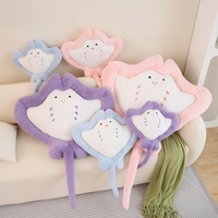 Vente en gros Poupée en peluche mignonne mer océan Jouets en peluche douce Manta Ray Mobula Devil Ray Flying Fish Peluche Coussin Cadeau pour enfants