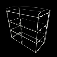 Vitrine à pain moderne en acrylique, démontable et assemblable, à plusieurs niveaux, avec étagère de rangement pour gâteaux