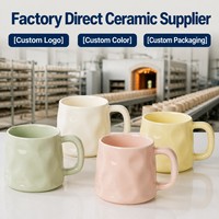 Vente chaude grande capacité tasses en céramique Macarone Design Couple tasses en porcelaine eau tasses à café pour la rentrée des classes en gros
