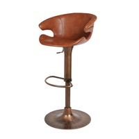 [En stock] Tabouret de bar style Wabi-sabi, hauteur réglable, dossier pivotant, utilisation domestique, tabouret haut pour table d'îlot