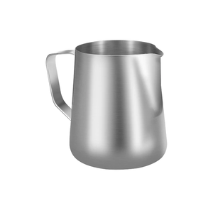 Stainless Steel Pitcher Minimalist Design Lightweight Milk Frother 400ml Latte <b>Maker</b> - Product Image 1