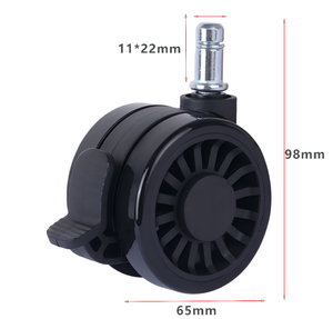 <span class=keywords><strong>Roulettes</strong></span> de <span class=keywords><strong>chaise</strong></span> de <span class=keywords><strong>bureau</strong></span> modernes <span class=keywords><strong>vintage</strong></span> 65 mm pivotantes avec frein, hauteur réglable, PU+PA+acier, pour hôpital, salle de bain, hôtel, meubles - Product Image 2