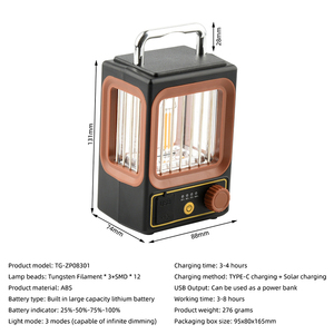 <span class=keywords><strong>2025</strong></span> Mới Xách Tay Vô Hạn Mờ Năng Lượng Mặt Trời Bảng Đèn Dây Vonfram Năng Lượng Mặt Trời Đèn Di Động Với Ngân Hàng Điện - Product Image 5