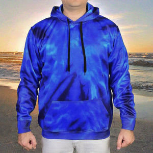 Vente en gros de sweat-shirts à capuche pour hommes en coton 100% brodés et teints en tie-dye, de haute qualité, fabriqués sur mesure, doux, respirants, style imprimé, à capuche pour l'hiver - Product Image 3