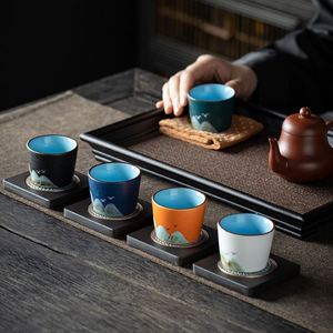 Hand Painted Ceramic Small Master Handmade <b>Cup</b> <b>Sets</b> With Box for Business Gift Porcelain Pottery Tea <b>Cups</b> <b>Set</b> of 5 - Product Image 2