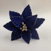 Fleurs artificielles en polyester Poinsettia pour décorations de Noël – Tailles et couleurs personnalisées pour murs intérieurs, arbres, maisons, centres commerciaux, événements festifs et festivals – Tendance