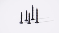 Norme ISO Noir M3 Vis de cloison sèche en acier inoxydable autotaraudeuses Pistolet à vis assemblé avec boîte d'emballage Longueurs de 50mm
