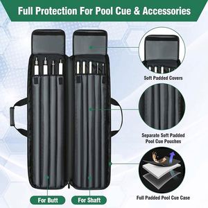 Étui de transport souple et robuste pour queues de billard, personnalisé, étanche, en toile Oxford, pour 3 queues et 4 fers, résistant à l'usure, certifié BSCI - Product Image 5