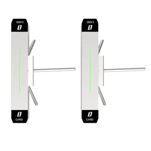 Leitor de cartão biométrico e RFID, tripé semiautomático, catraca vertical, controle de acesso, catraca automática