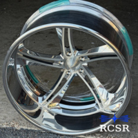 Jantes RCSR Deep Dish Big Lip Style 18-20 22 26 24 pouces, finition argent brossé, roues forgées personnalisées pour Chevrolet Caprice Malibu Nova Camaro
