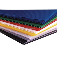 Panneau publicitaire ondulé en PP 2-12MM Feuille plastique blanche Plaque plastique grise creuse 4ft X 8ft Corflute Coroplast Board
