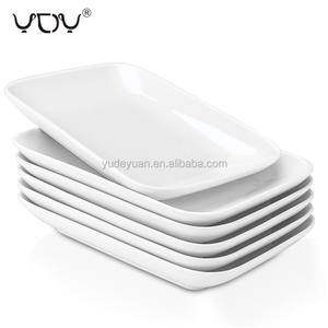 Assiettes à gâteaux plates en <span class=keywords><strong>porcelaine</strong></span> fine <span class=keywords><strong>rectangulaire</strong></span> Assiette blanche <span class=keywords><strong>Plat</strong></span> - Product Image 1