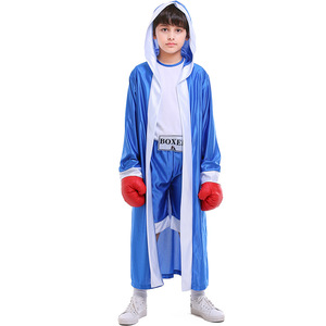 ハロウィンコスチューム2色子供スポーツウェア男の子ユニフォームボクサーコスプレセット子供用キャリアデーコスチュームグラップリングボクシングローブ - Product Image 2