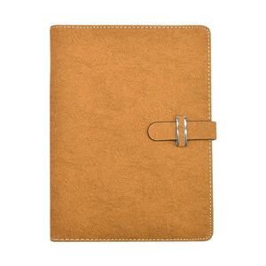 Customizable Colors Eco-Friendly Luxury <b>A5</b> Executive <b>Diary</b> Leather Cover Paper Silk Screen Printed Metal Buckle OEM Brand - Product Image 4