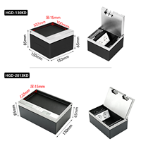 Prise de courant encastrée au sol en acier inoxydable carrée 16A Schuko avec 2 ports USB-C, auto-mise à la terre CE, IP20, câble de 1,5 m