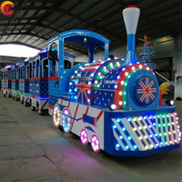 Train sans rail électrique à essence bon marché, train touristique et touristique à vendre, manèges pour parcs d'attractions
