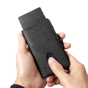<b>Smart</b> <b>Wallet</b> for Men Anti-theft Saffiano Real Leather <b>Smart</b> Cardholder <b>Wallet</b> Porte-cartes Bifold <b>Smart</b> <b>Wallet</b> - Product Image 2