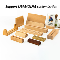 Vente en gros d'usine personnalisée OEM porte-cartes de visite en bois massif Taiwan Base de calendrier Base de noyer noir en bois de hêtre avec logo personnalisé