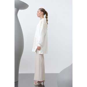 Túnica de Manga Larga para Mujer Luna con Bolsillos Tipo Cargo, Tejido de Tela, para Uso Diario 10624TNK - Product Image 2