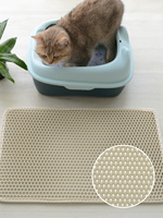 Urine étanche contrôle de la dispersion nid d'abeille Double couche receveur bac à litière boîte tapis tapis tapis chat litière tapis