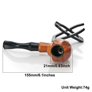 Ống thuốc lá gỗ nâu hình hoa lạ mắt, thuốc khô, ống hút tay, kỹ thuật gương, thương hiệu KL, model 5529S, bán buôn - Product Image 4