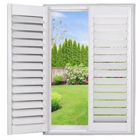 Volets de plantation à prix d'usine, volets à persiennes Jaslousie, volets de fenêtre en bois et PVC de style simple