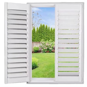 Factory Price Plantation <strong>Shutters</strong> Jaslousie Louver Windows <strong>Shutter</strong> Simple Style Wooden And PVC <strong>Shutters</strong> <strong>for</strong> Window
