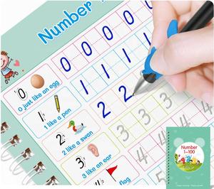 Buku tulis anak dapat dipakai ulang anak-anak Set buku kaligrafi bahasa Inggris - Product Image 6