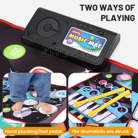 Zhorya 2 in 1 Piano Drum Babies Play Mat Multi-Functional Parent-child Interaction Electronic Music Blanket