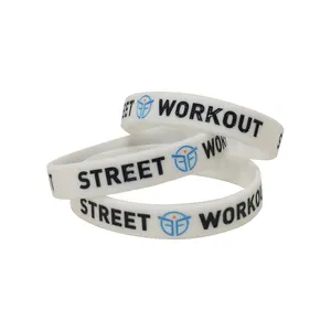 Personalized Ink Injected Custom Silicone Rubber Bracelet Wrist Bands With Logo