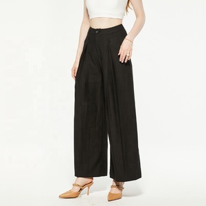 <span class=keywords><strong>Pantaloni</strong></span> Casual <span class=keywords><strong>neri</strong></span> di <span class=keywords><strong>alta</strong></span> qualità da donna <span class=keywords><strong>pantaloni</strong></span> lunghi pieghettati in Chiffon <span class=keywords><strong>con</strong></span> <span class=keywords><strong>bottoni</strong></span> larghi <span class=keywords><strong>a</strong></span> <span class=keywords><strong>vita</strong></span> <span class=keywords><strong>alta</strong></span> - Product Image 4