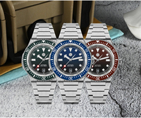 San Martin SN0146 Montre Homme NH35 Automatique Mécanique 200m Montre de Plongée Étanche Boîtier Intégré Montre Saphir