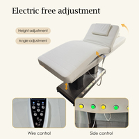 Lit d'extension de cils commercial à 3 moteurs, réglable électriquement, pour spa et salon de beauté