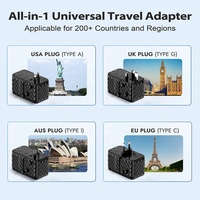 Worldplug 85W GaN téléphone portable charge câble rétractable Type C adaptateur de voyage international chargeur adaptateur de voyage universel