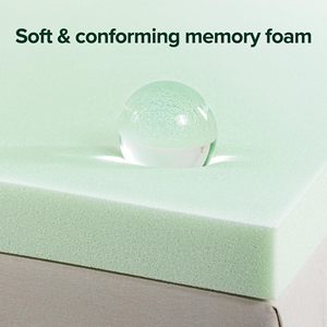 Hai lớp 3 inch 4 inch colchones 10 cm trà xanh Gel truyền Vua Bộ nhớ bọt siêu công ty lạnh Nệm Topper 10 cm 4 inch - Product Image 5