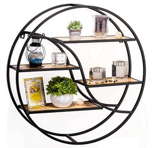 Prateleiras de parede de madeira para quarto, suportes de parede com buracos, suporte para parede - Product Image 1