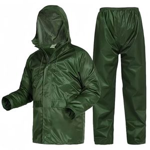 Traje Impermeable para Todas las Estaciones, Resistente al Fuego, Chaqueta y Pantalones Separados, Grueso, Color Verde Oliva, para Emergencias, Rescate y Inundaciones - Product Image 5