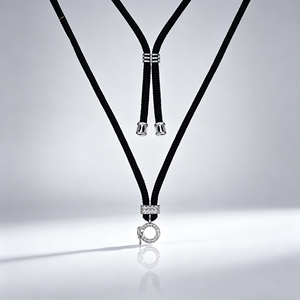 FYXL1204 Collar de Plata de Ley 925 con Circonita Sintética, Cadena de Caja Plateada, Moderno y Versátil, Ajustable para Mujer - Product Image 1