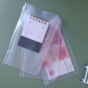 A5 A6 A7 – classeur Transparent givré perforé à fermeture éclair, enveloppes personnalisées pour argent de poche et cartes, enveloppe de classeur de Budget - Product Image 3
