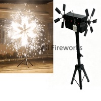 Système de tir de feux d'artifice à 12 canaux avec batterie et double rotation de roue pour spectacle de feux d'artifice sur scène