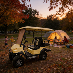 Voiturette de golf électrique 4 places au design classique pour les terrains de golf et les loisirs - Product Image 1
