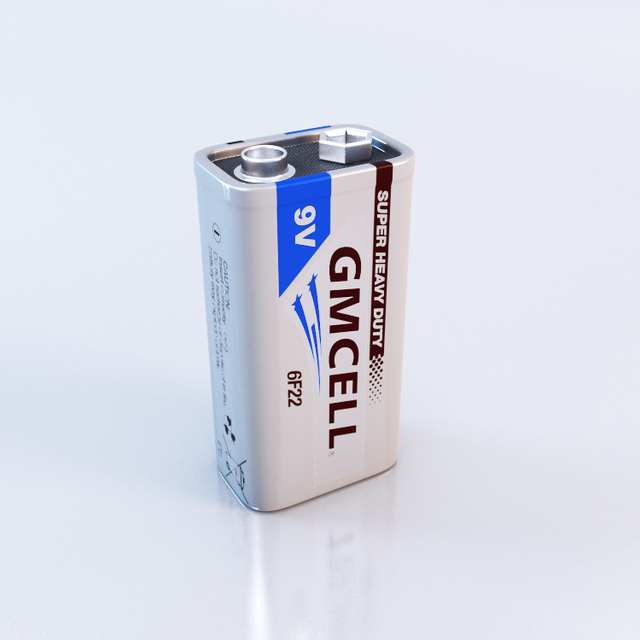 GMCELL 6F22 9V Zinc Carbon Battery with 3-Year Warranty for Consumer Electronics & Toys