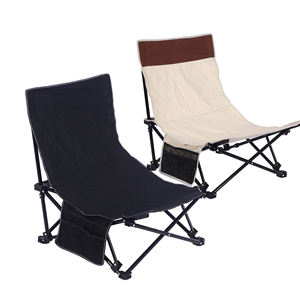 Silla Plegable Portátil Moderna para Camping, de Metal, para Parque, Playa, Viajes, Ligera, Negra - Product Image 3